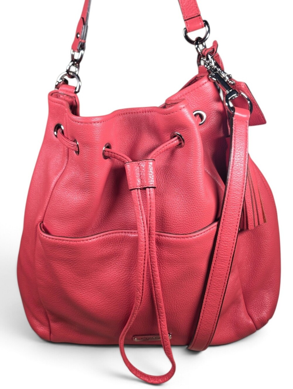 Coach Avery Leather Drawstring Bucket Bag w/ Tassel (Retail $358) - Picture 4 of 16